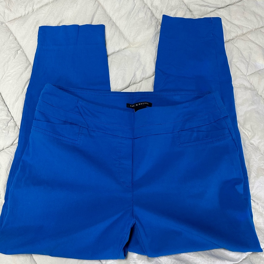 Royal blue ankle length pull on pants